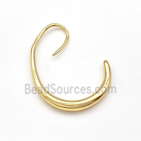 Copper Hook Earrings Gold Plated