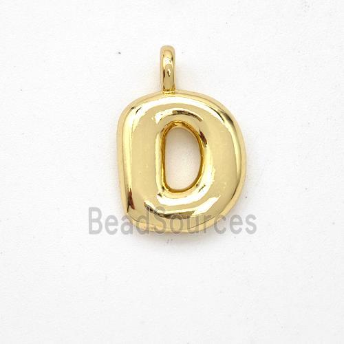 Copper Letter-D Pendant Gold Plated