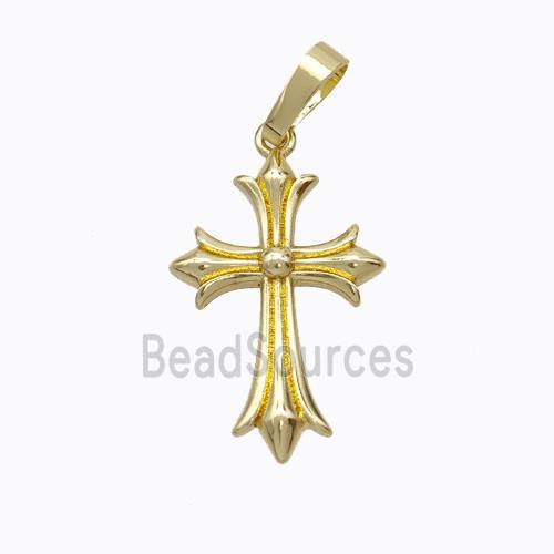 Copper Cross Pendant Gold Plated