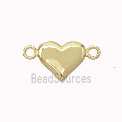 Copper Heart Connector Gold Plated