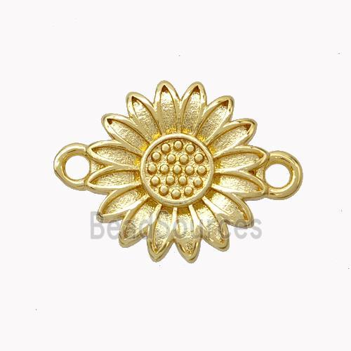 Copper Sunflower Connector Gold Plated