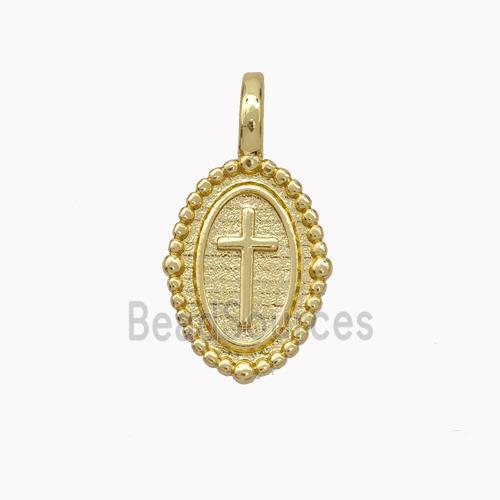 Copper Cross Pendant Gold Plated