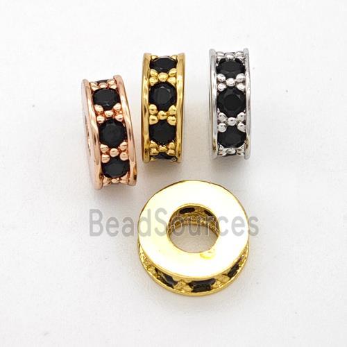 Copper Heishi Spacer Beads Micropave Zirconia Mixed