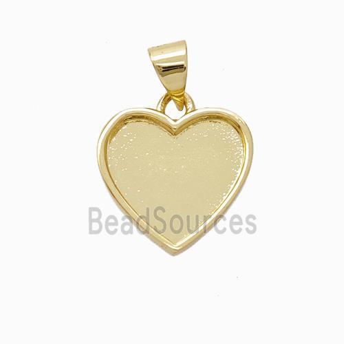 Copper Heart Pendant Gold Plated