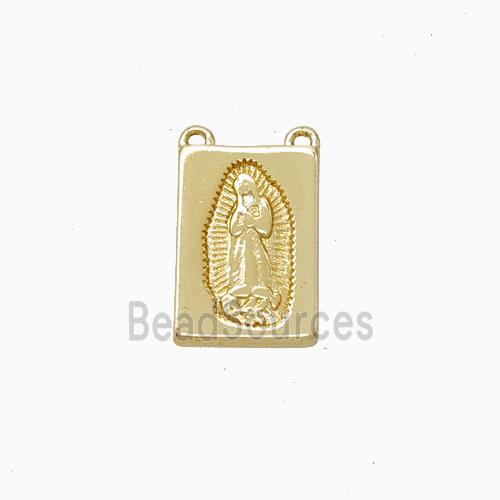 Jesus Charms Copper Pendant 2loops Gold Plated