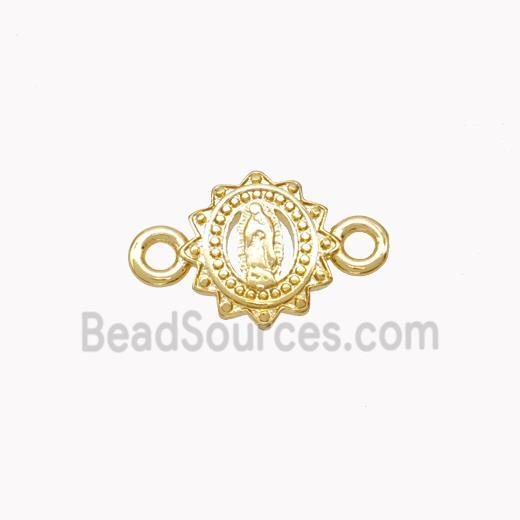 Jesus Charms Copper Connector Gold Plated