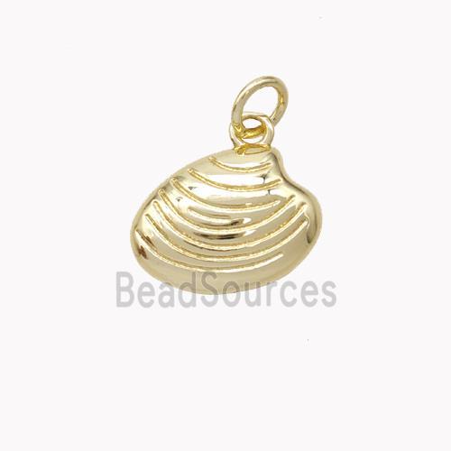 Copper Scallop Shell Pendant Gold Plated