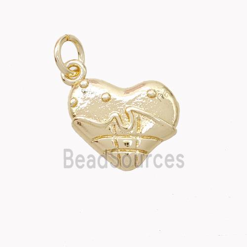 Copper Heart Pendant Gold Plated