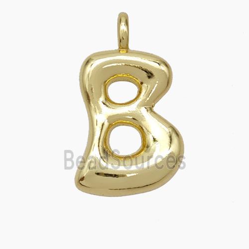 Copper Letter-B Pendant Gold Plated