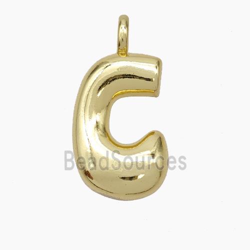 Copper Letter-C Pendant Gold Plated