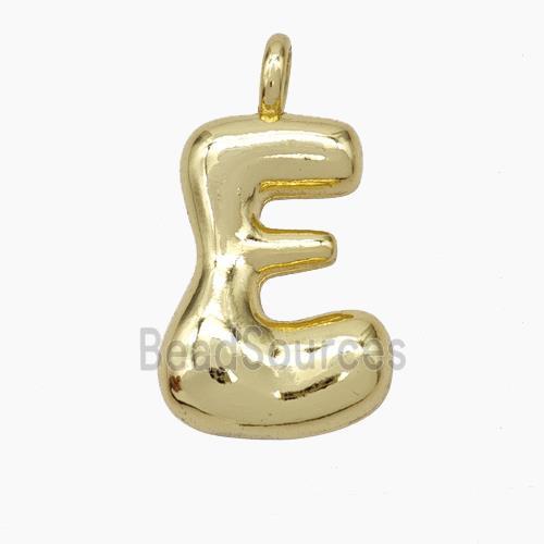Copper Letter-E Pendant Gold Plated