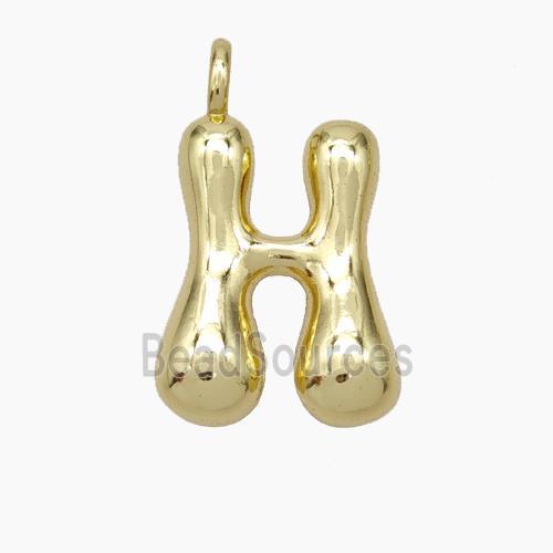 Copper Letter-H Pendant Gold Plated