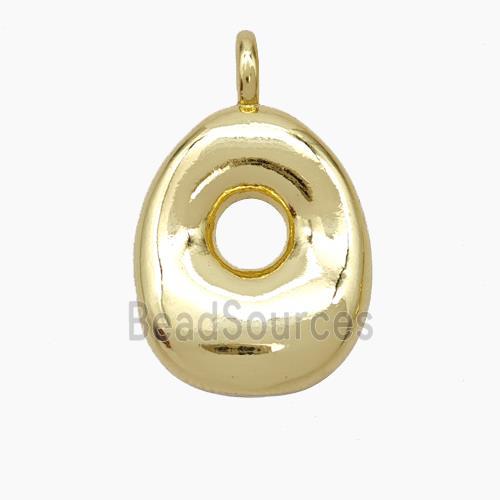 Copper Letter-O Pendant Gold Plated