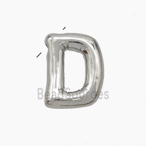 Copper Letter-D Pendant Platinum Plated