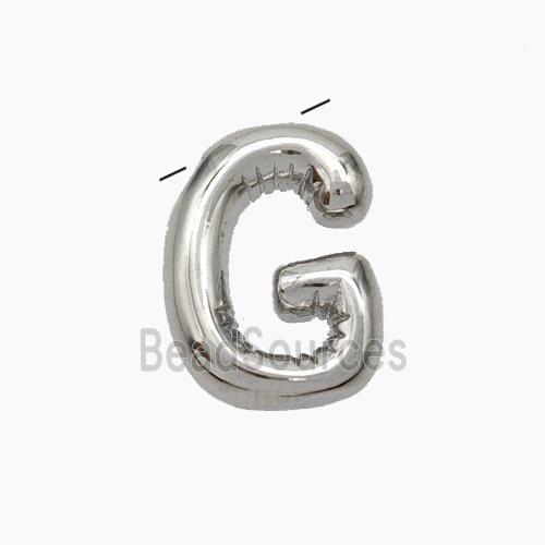 Copper Letter-G Pendant Platinum Plated
