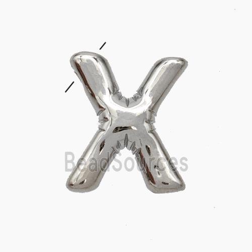 Copper Letter-X Pendant Platinum Plated