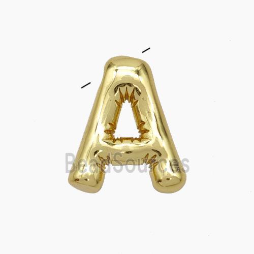 Copper Letter-A Pendant Gold Plated