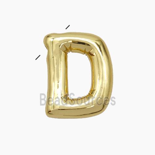 Copper Letter-D Pendant Gold Plated