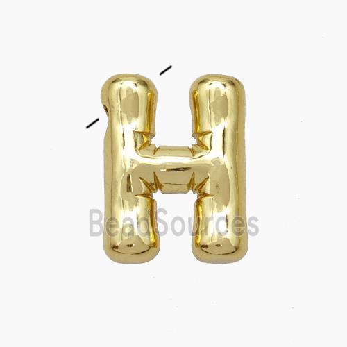 Copper Letter-H Pendant Gold Plated