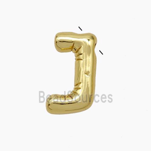 Copper Letter-J Pendant Gold Plated