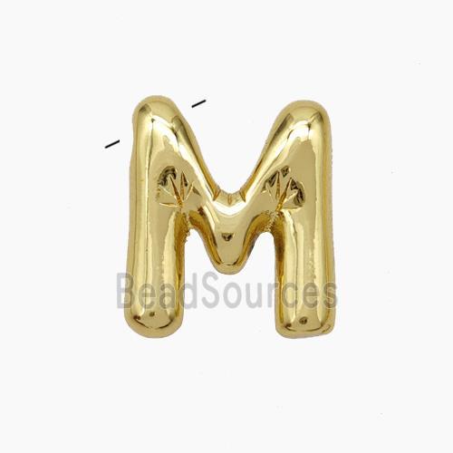 Copper Letter-M Pendant Gold Plated