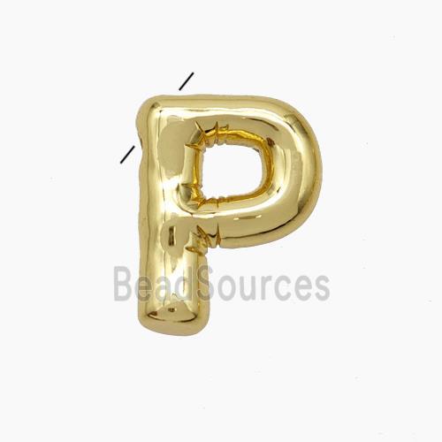 Copper Letter-P Pendant Gold Plated
