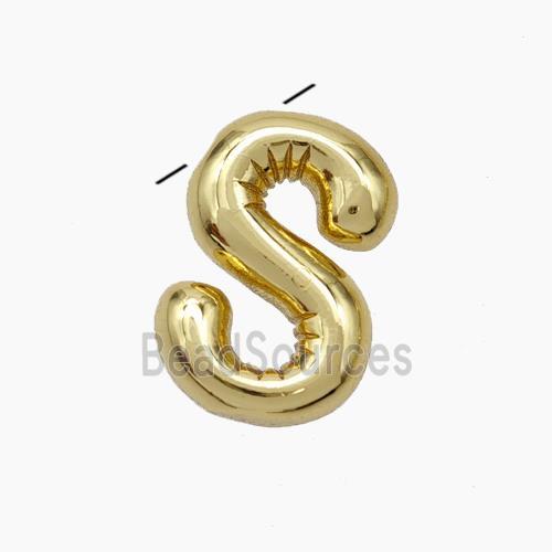Copper Letter-S Pendant Gold Plated