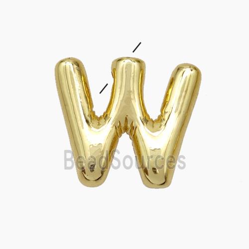 Copper Letter-W Pendant Gold Plated