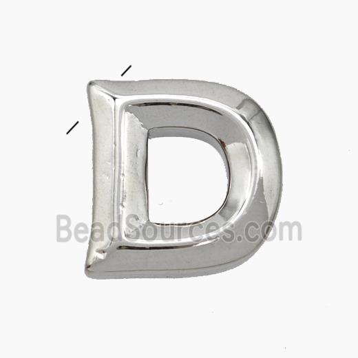 Copper Letter-D Pendant Platinum Plated