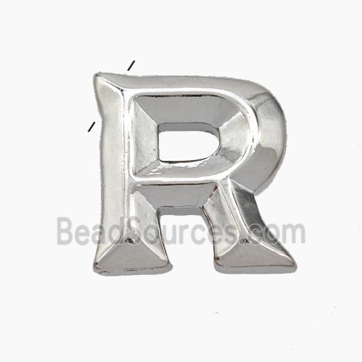 Copper Letter-R Pendant Platinum Plated