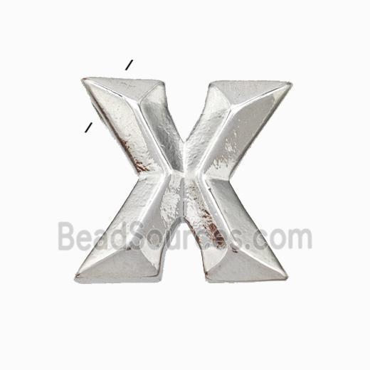 Copper Letter-X Pendant Platinum Plated