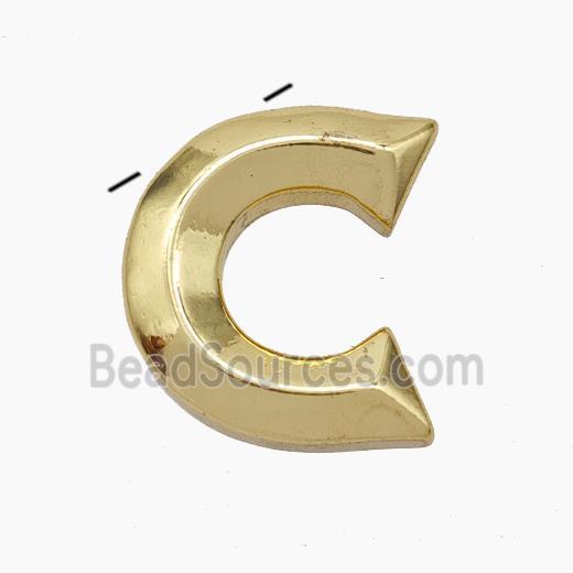 Copper Letter-C Pendant Gold Plated