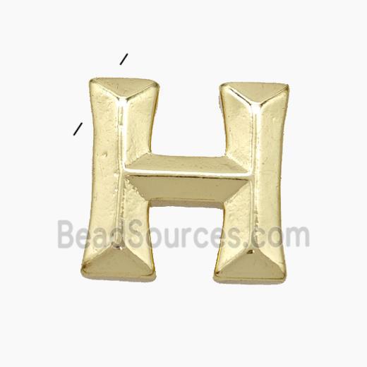 Copper Letter-H Pendant Gold Plated