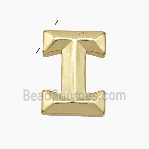 Copper Letter-I Pendant Gold Plated