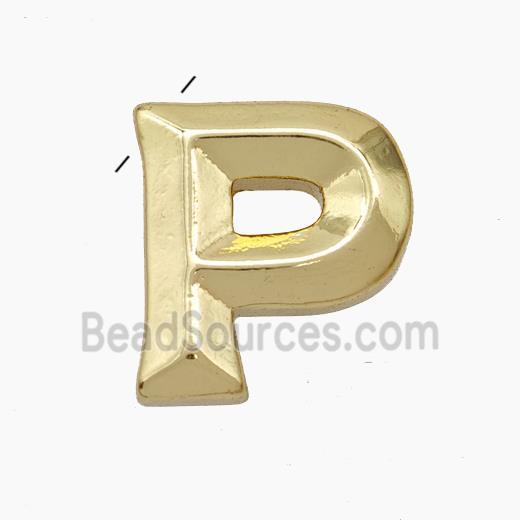 Copper Letter-P Pendant Gold Plated