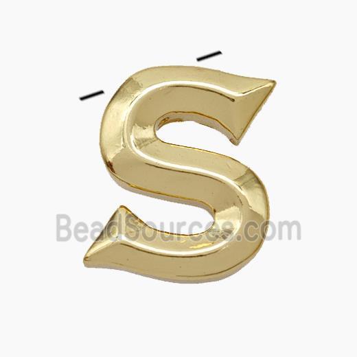 Copper Letter-S Pendant Gold Plated