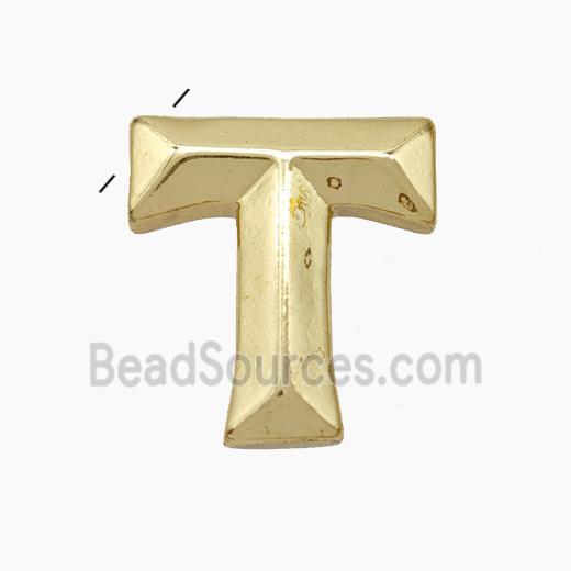 Copper Letter-T Pendant Gold Plated