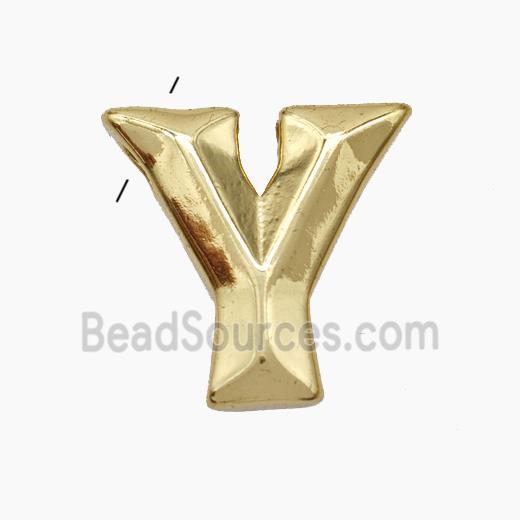 Copper Letter-Y Pendant Gold Plated