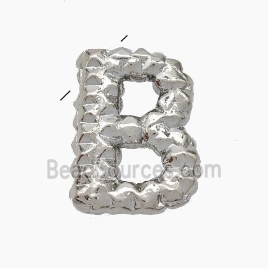 Copper Letter-B Pendant Platinum Plated