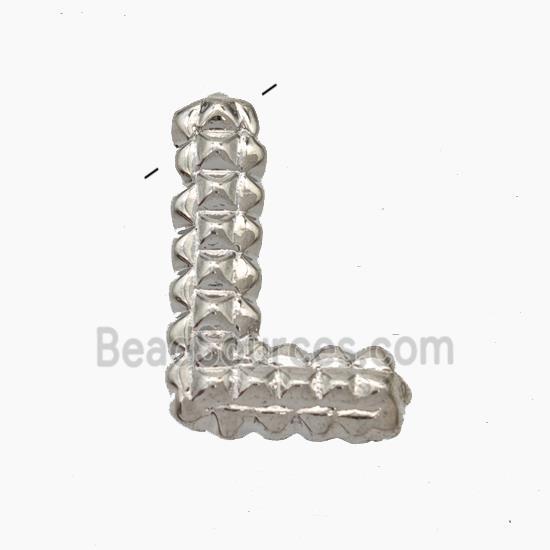 Copper Letter-L Pendant Platinum Plated