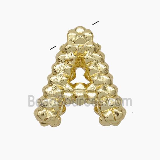 Copper Letter-A Pendant Gold Plated