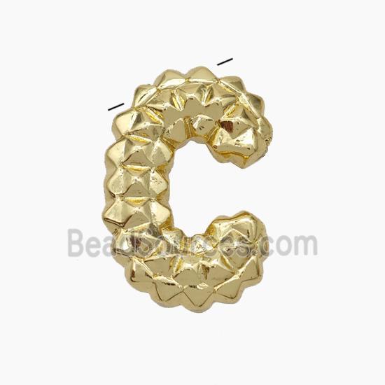 Copper Letter-C Pendant Gold Plated
