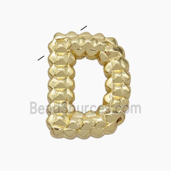 Copper Letter-D Pendant Gold Plated