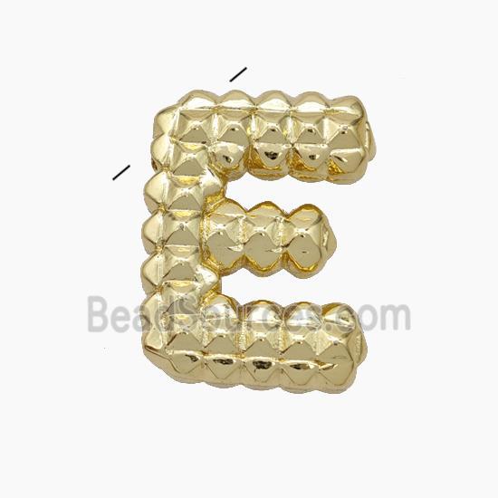 Copper Letter-E Pendant Gold Plated