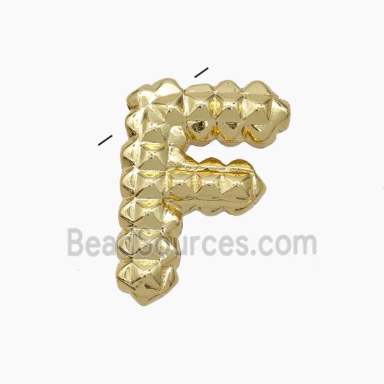 Copper Letter-F Pendant Gold Plated