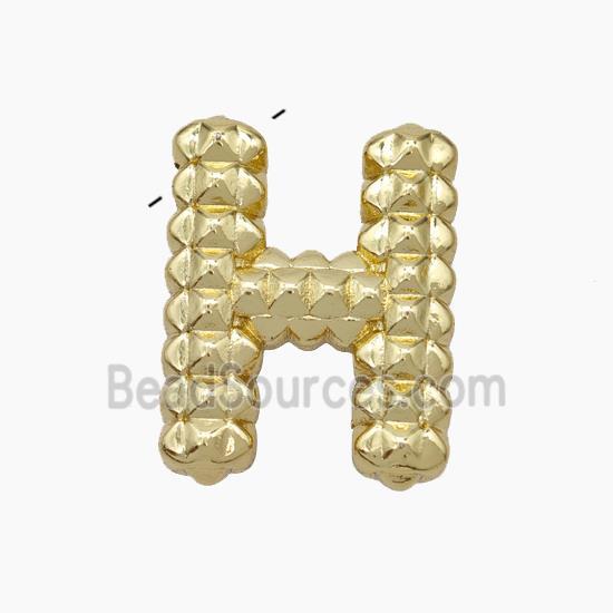 Copper Letter-H Pendant Gold Plated