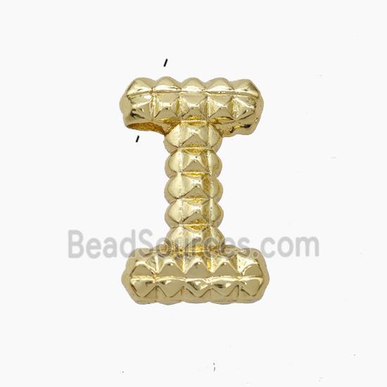 Copper Letter-I Pendant Gold Plated