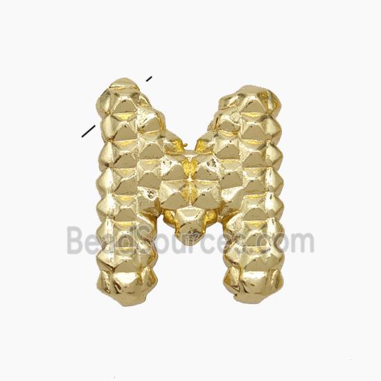Copper Letter-M Pendant Gold Plated