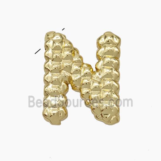 Copper Letter-N Pendant Gold Plated