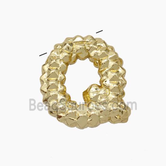 Copper Letter-Q Pendant Gold Plated